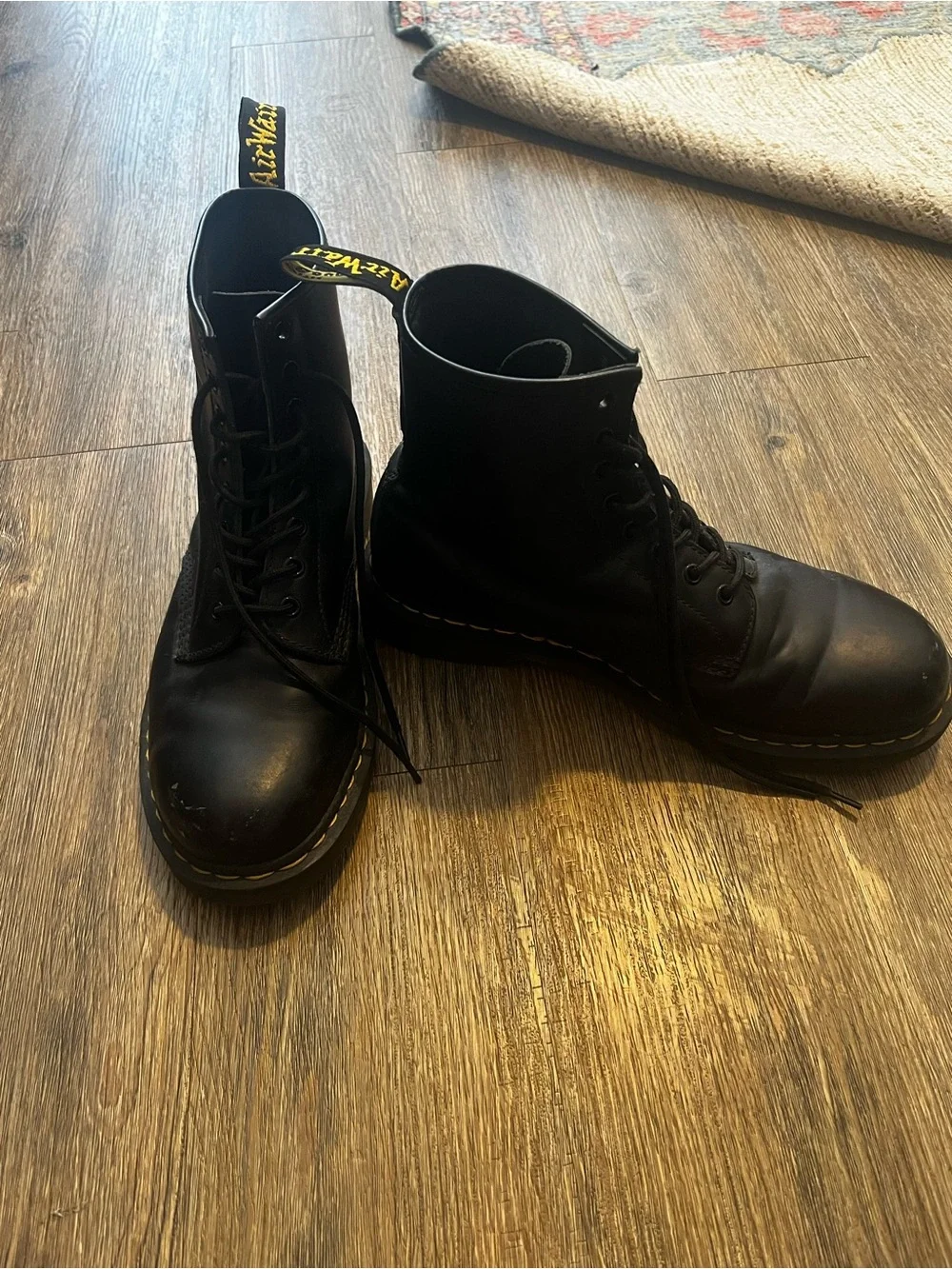 Dr. Martens Men's Black 8-Eye Lace-Up Boots Size 11